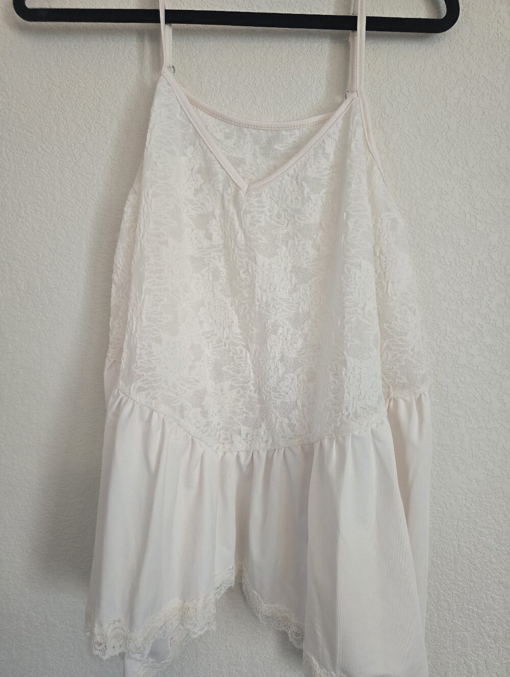 Lace-Trim cream Camisole 1X